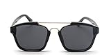 GAMT Square Mirrored Sunglasses Thicken Colored Frame Black