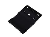 Lalago Bra Extender 2x3 Hook Bra Strap Extender,3 Pack (black)