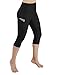ODODOS High Waist Out Pocket Yoga, YogaPocketCapris714-Black2, Size Medium