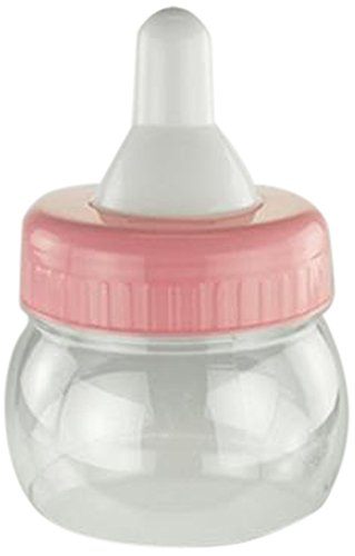 Firefly Imports Jumbo Milk Bottle Coin Bank Baby Shower Favors, 13.5-Inch, Light Pink