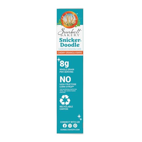 SUNBELT BAKERY SNICKERDOODLE CHEWY GRANOLA BARS, 8-1.0 OZ BARS