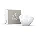 FIFTYEIGHT PRODUCTS TASSEN Porcelain Bowl, Dreamy Face Edition, 16 oz. White, (Single Bowl) for Serving Cereal, Soup