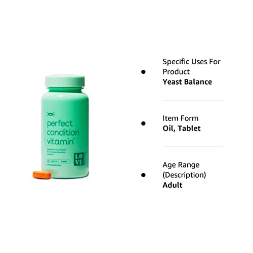 Love Wellness Women's Healthy V Vitamin, 30 Tablets Maintains pH & Supports Vaginal Health