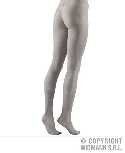 Pantyhose Glitter 40 Den Silver Accessory for Lingerie Fancy Dress