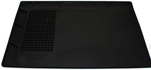 DonkeyEmma Desktop Heat Resist Soldering Multi Use Heat Insulation Working Mat for Electronic Maintenance(Black)