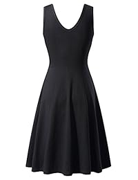 FENSACE - Vestido sin mangas para mujer con cintura en la cintura