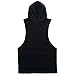 Mens Sleeveless Hoodie Bodybuilding Stringers Workout Tank Tops Fitness Vest ((#2)Black, Medium)