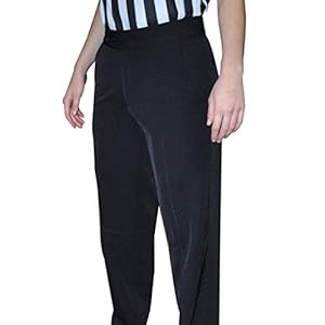 Smitty | BKS-288 | Women’s 4-Way Stretch Black Flat Front Official’s Pants | Slash Pockets | Basketball Wrestling…