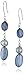 Amazon Collection Kyanite Ovals with Blue Denim Dyed Freshwater Cultured Pearl Accents Drop Earrings