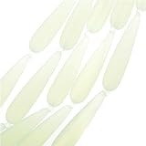 Cultured Sea Glass, Long Teardrop Beads 38x9mm, 5 Pieces, Moonstone Opal