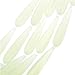 Cultured Sea Glass, Long Teardrop Beads 38x9mm, 5 Pieces, Moonstone Opal