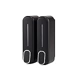 OWOFAN 2 Bottle Soap and Shower Dispenser, Wall Mounting Black WF-18036R-2