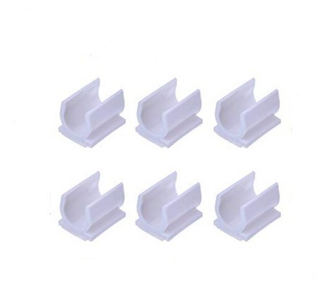 VNDEFUL 10PCS White Color Pen Adhesive Clip Holder for for Pen Paint Brush to Stick on White Board Desk, Wall, Car