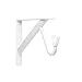 John Sterling - RP-0495-WT White Max Duty Shelf and Rod Bracket