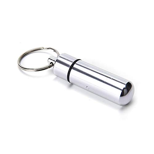 Storage Boxes & Bins - 1pc Waterproof Aluminum Medicine Pill Box Case Storage Drug Organizer Keychain Tablet Pillbox - Boxes Storage Bins Organizers Storage Boxes Bins Stash Aluminum Waterpr - Thumbnail 3