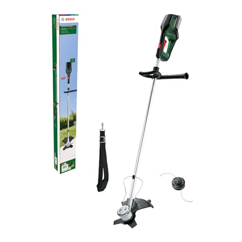 Bosch débroussailleuse sans fil AdvancedBrushCut 36V-23-750 (pour débroussaillages intensifs ; système 36V ; diamètre de coupe : 33 cm (fil), 23 cm (lame); 1 Batterie 2,0 Ah et chargeur)