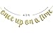 Once Upon A Time Gold Gliter Banner, Pre-Strung Fun Engagement, Bachelorette, Birthday, Wedding Bridal Shower Party Decorations (Gold)