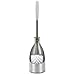 Polder Sleek Stainless Steel Toilet Brush with Caddy, Slim and Discreet Design, Open-Back Design for Odor Control, Rust-Resistant Stainless Steel