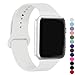 ic6Space Apple Watch Band, Premium Soft Silicone Sports Replacement Strap for Apple Watch (White, 38mm-s/m)