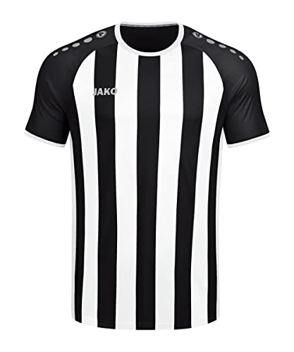 JAKO Kinder Trikot Inter (Kurzarm), Schwarz/Weiß/Silber, 164