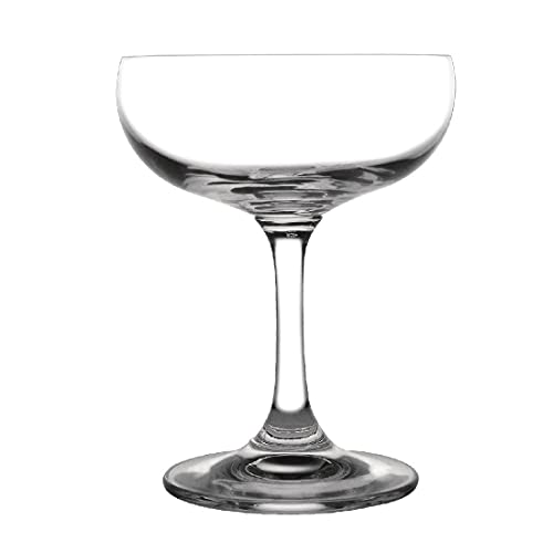 Olympia Bar Collection Crystal Champagne Saucers 200ml, 6 Pack
