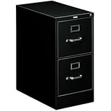 HON Two-Drawer Filing Cabinet- 510 Series Full Suspension Letter File Cabinet, 29 by 15-inch, Black (H512)