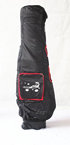A99 Golf Travel Mate III Carryon Travel Cover Hard Case Hybrid Travel Bag with TSA Lock (Black/Red) + One Protection Skin