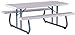 Lifetime 80215 Folding Picnic Table, 6 Feet, White Granite