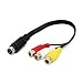 10inch S-Video 7-Pin Mini-DIN Male to 3 RCA Female Cable