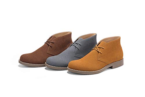 Suede Chukka Boots for Men-Lace Up Desert Boots Ankle Casual Boots Stylish Street Walking Shoes Black 13 - Thumbnail 6