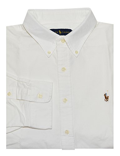 Polo Ralph Lauren Men's Classic Oxford Shirt (Large, White)