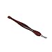 CJESLNA 2 Pack Practical Nail Art Tools Pedicure Cuticle Trimmer Dead Skin Callus Removal Fork Brown