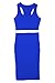 Womens Crop Top Midi Skirt Outfit Two Piece Bodycon Bandage Dress Small Blue