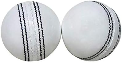 AnNafi - Pelota de Cricket de Piel, Color Blanco, Grado A, Cosida ...
