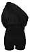 Aleumdr Women's Pin Up Swimsuit Vintage Halter Cover Up SwimSkirt, XX-Large, Black&White Dot,Black