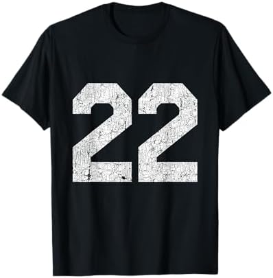Amazon.com: Number 22 (on Back) Sports Team Jersey Number T-Shirt
