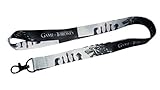 Game of Thrones Lanyard/keychain for all Game of Thrones fans, House Stark fans, House Targaryen fans, Tyrion Lannister fans and Jon Snow fans. Perfect for keys or id badges