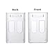 JUMI Badge Holder (Holds 2 Cards) ID Card Name 3x4 Inchs Vertical Hard Plastic Heavy Duty Transparent Polycarbonate 2 Pack