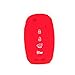 WFMJ 2Pcs Black Red Silicone Remote Smart 4 Buttons Flip Key Chain Cover Bag for Kia Sorento Carens Forte Rio Soul Optima Sportage