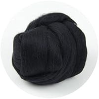 Tzaao - Fiber Wool - 20 Colors Wool Corriedale Needlefelting Roving Dyed Spinning Wet Felting Fiber Shipping - Roving 50ktyz Hinata Velvet Merino Felt Fleece Insulation Fabric Intim Wood Soft Woole