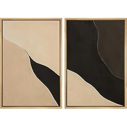 MUDECOR Framed Canvas Print Wall Art Set Black and
