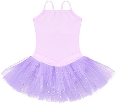 Ephex Toddler Girls Cotton Glitter Camisole Ballet Tutu Leotard 2-9 Years