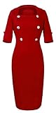 Homeyee Women's Elegant Lapel Tunic Party Dress U753
