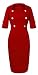 Homeyee Women's Elegant Lapel Tunic Party Dress U753