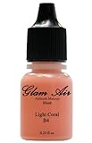 Glam Air Airbrush Blush Makeup for All Skin Types 0.25 Oz Bottle(choose Your Colors for the Menu) (LIGHT CORAL B4)