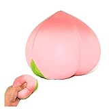 Rienar Jumbo Colossal Squishies Peach Very Soft Slow Rising Cream Scented, 4 inches