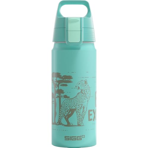 Sigg - Aluminium Kids Water Bottle - WMB ONE Dive - Suitable For Carbonated Beverages - Leakproof - Lightweight - BPA Free - Light Blue - 0.6L