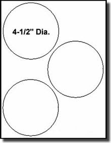 Laser Glossy White 4.5" Round Labels by Label Outfitters® - 100 Sheets - 300 Labels