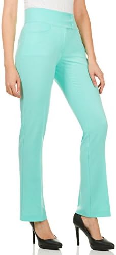 Velucci Dress Pants for Women - Womens Slight Bootcut Office Wear Ladies Pant