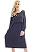 Bearsland Women's Maternity Long Sleeve Soft Nursing Breastfeeding Dresses Pockets